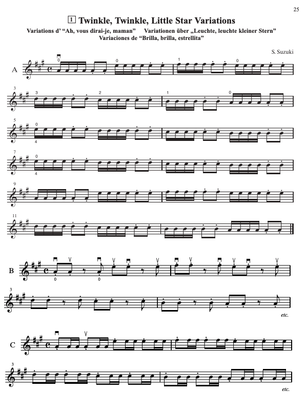 Suzuki Violin School Book Vol. 1 International Edition - Violin Book Only [No CD] 0144S — view 2
