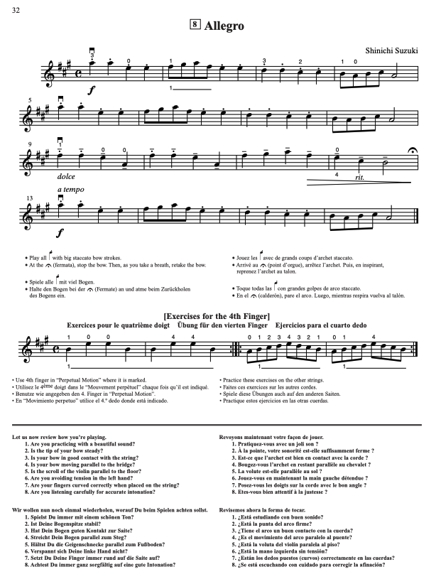 Suzuki Violin School Book Vol. 1 International Edition - Violin Book Only [No CD] 0144S — view 4