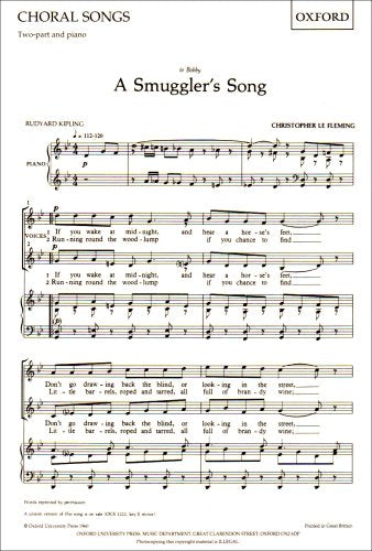 Smugglers Song 2 Part Piano Choral Sheet Music