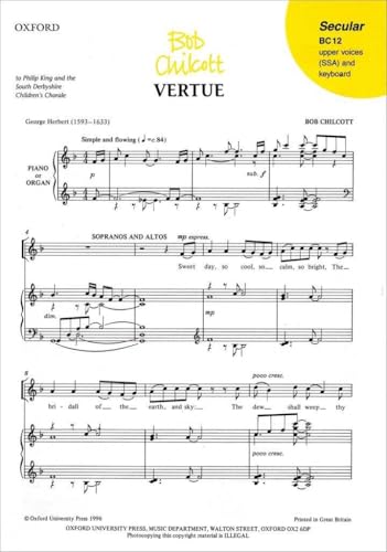 Vertue SA/Org or PNO Piano Sheet Music