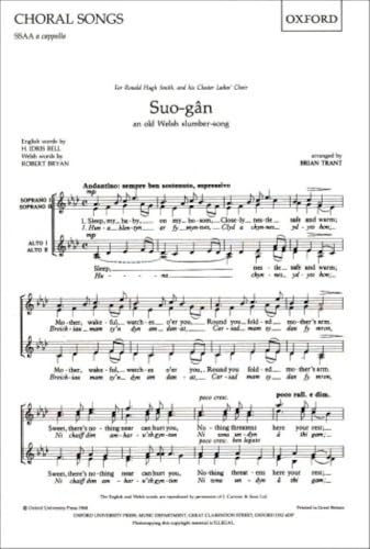 SuO Gan Welsh Slumber Song SSAA Choral Sheet Music