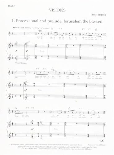 Visions Harp Part - Choral Sheet Music
