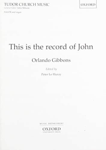 This Is the Record of John SATB/Org Sheet Music