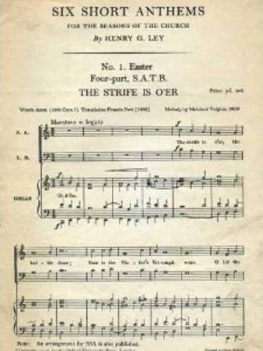 Strife is O'er SATB/Organ Choral Sheet Music