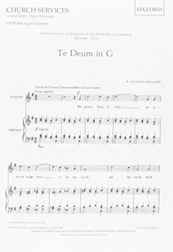 Te Deum in G Double SATB/Piano Choral Sheet Music