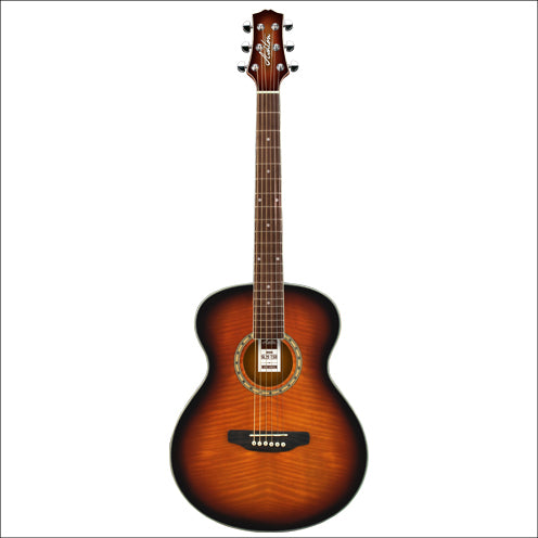 Ashton Slimline Size Acoustic Guitar Tobacco Sunburst Fl-F