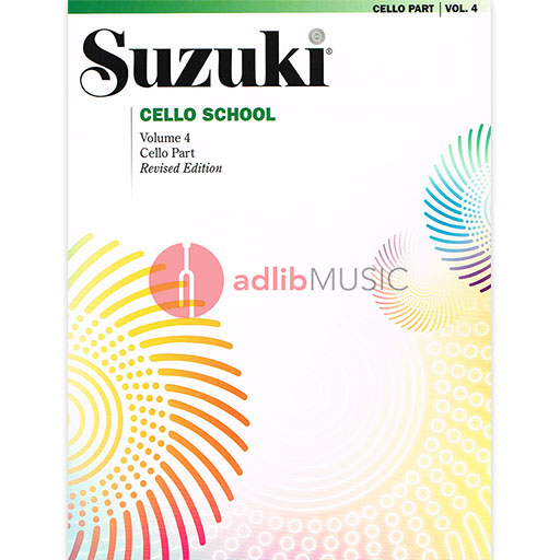 Suzuki Cello School Book Volume 4 - Cello Book Only, No CD International Edition Summy Birchard 0266S — view 2