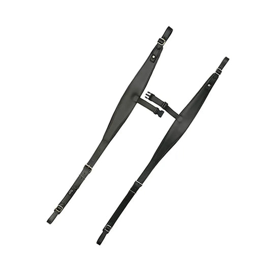 Basso Accordion Strap - Black ACO01, Adjustable 95-105cm, PVC Material, Chrome Buckles, Foam Padding, Non-Slip Design