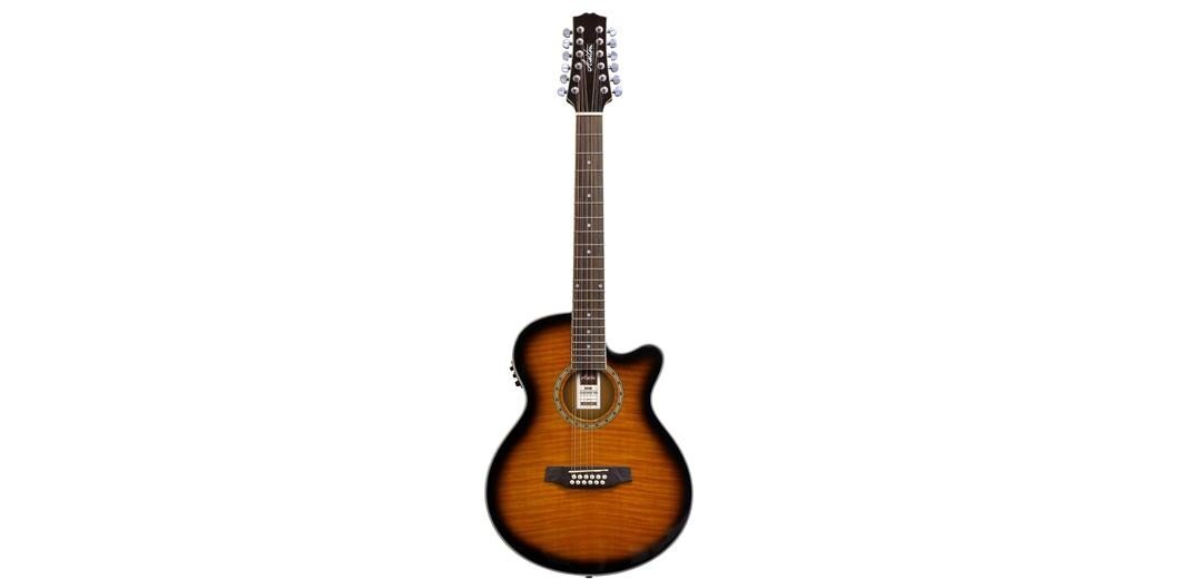 Ashton ACOUSTIC/ELECTRIC Guitar W/C-Ay Tobacco Sunbrst L/H