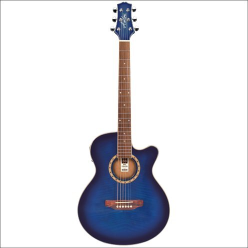 Ashton ACOUSTIC/ELECTRIC Guitar W/C-Ay Trans Blue Burst