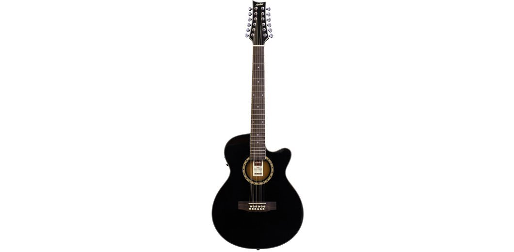Ashton ACOUSTIC/ELECTRIC Guitar 12 String W/C-Ay Slim Black