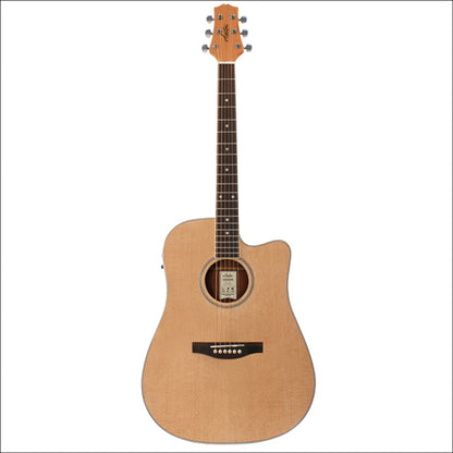 Ashton ACOUSTIC/ELECTRIC Guitar W/C-Ay Natural Solid Top D