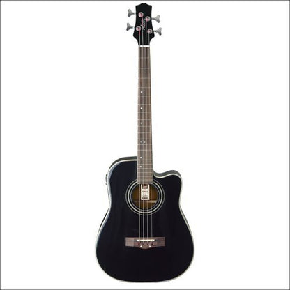 Ashton ACOUSTIC/ELECTRIC Bass Guitar W/C-Ay Black Acb100Ce — view 2