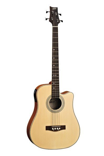 Ashton ACOUSTIC/ELECTRIC Bass Guitar W/C-Ay Natural Spr-T — view 2