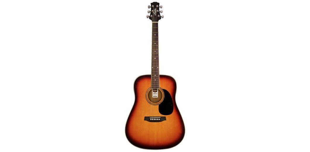 Ashton Dreadnought Guitar Pack Tob Sunburst W/Bag D25