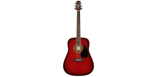 Ashton Dreadnought Guitar Pack Wine Red Sunburst W/Bag D25