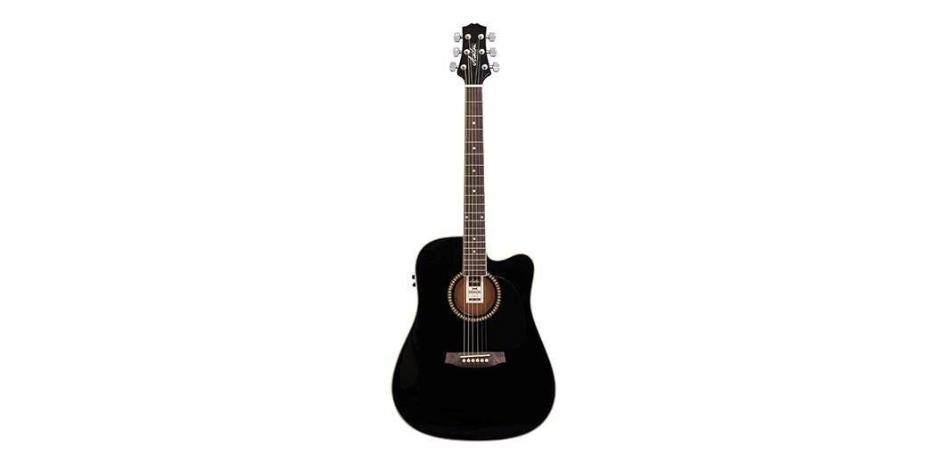 Ashton ACOUSTIC/ELEC Guitar Pack W/C-Ay Black D25