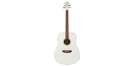 Ashton D26EQ Wh Dreadnought White Eq