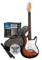 Ashton SPAG232TSB Electric Guitar Pack Tobacco Sunburst