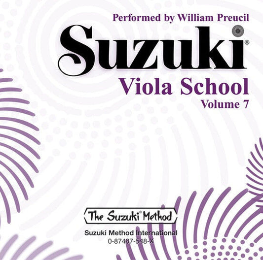 Suzuki Viola School Volume 7 - CD Recording by William Preucil Sr - International Edition Summy Birchard 0548