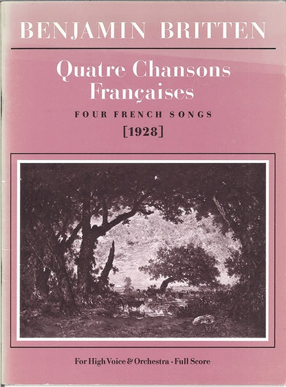 Quatre Chansons Francaises Full Score