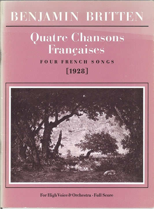 Quatre Chansons Francaises Full Score