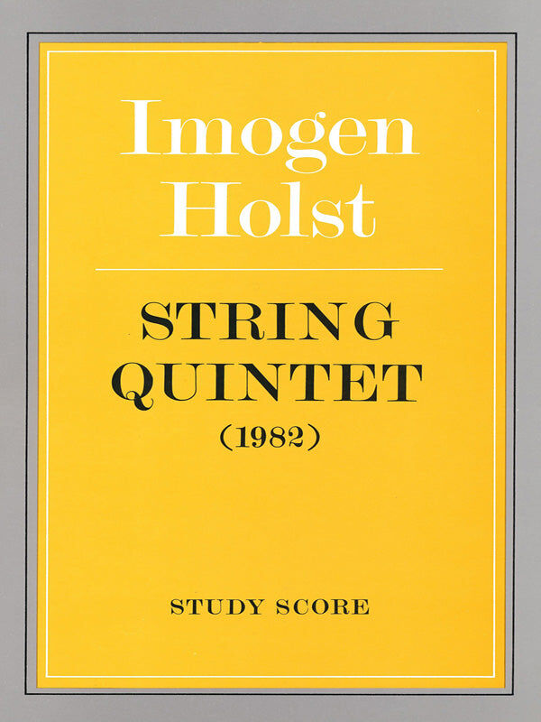 String Quintet (1982) Study Score - Chamber Sheet Music