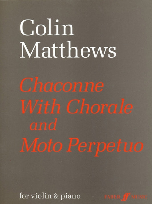 Chaconne/Moto Perpetuo Violin/Piano