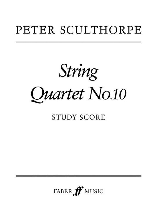String Quartet No.10 Study Score - Faber 0571515398