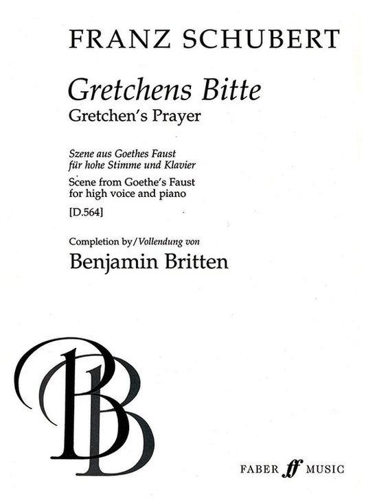 Gretchens Bitte High Voice/Piano Arr Britten