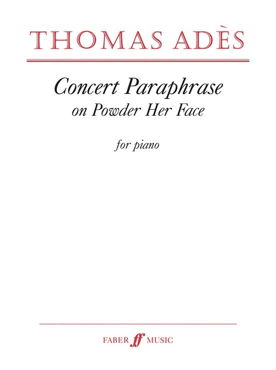 Concert Paraphrase On Powder Her Face Piano