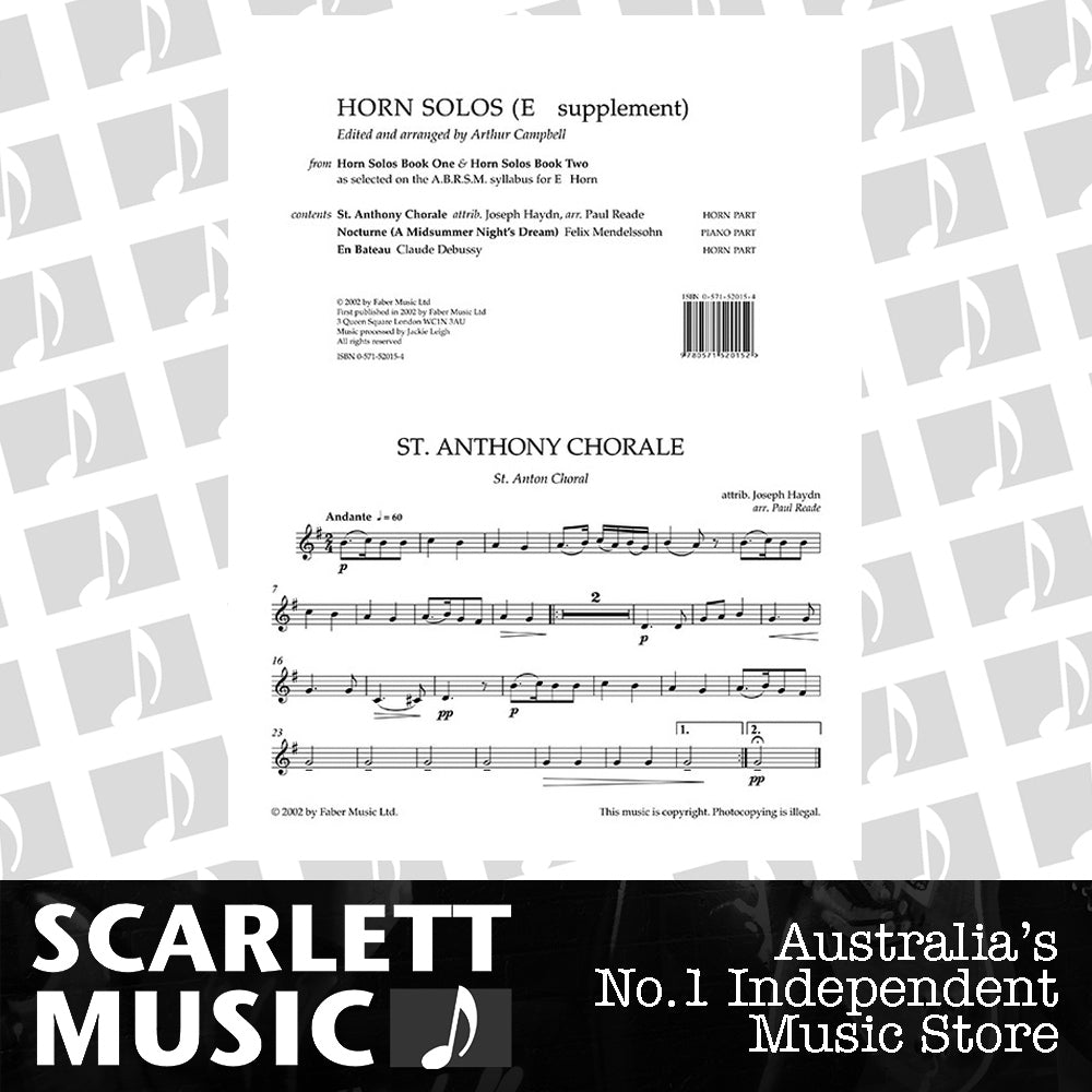 Horn Solos Book 1/2 E Flat Horn Part — view 2