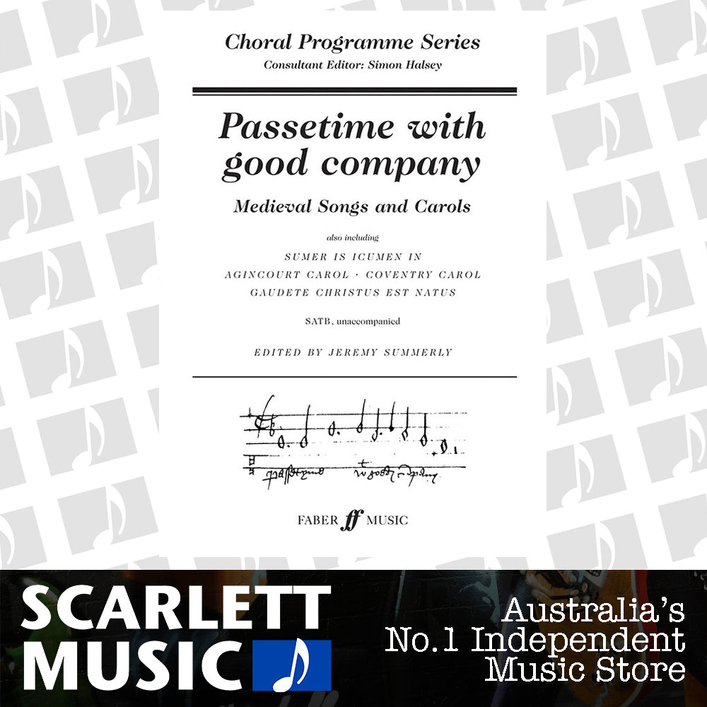 Passetime With Goode Companye Medieval Song SATB — view 2