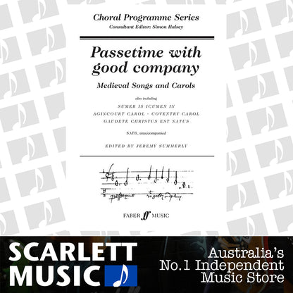 Passetime With Goode Companye Medieval Song SATB — view 2
