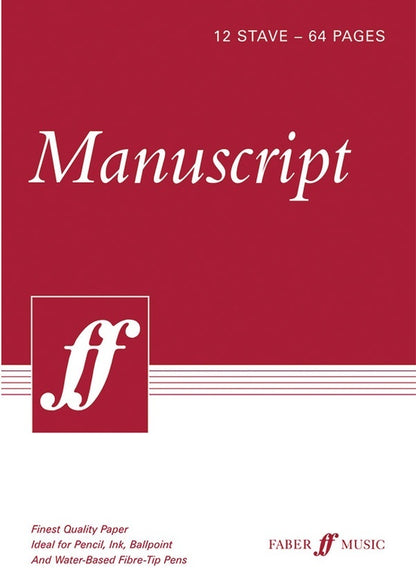 Manuscript Book A4 64 Pg 12 Stave Spiral