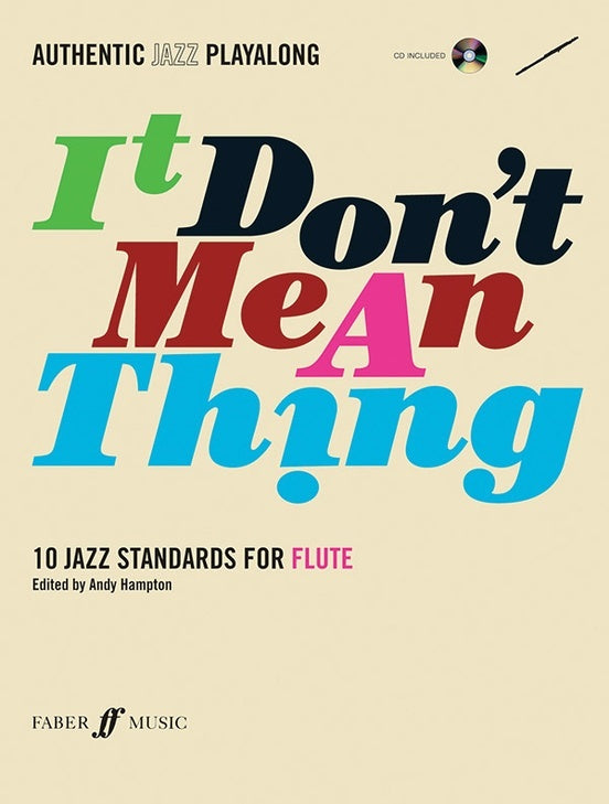 Jazz Playalong It Dont Mean A Thing Flute Book/CD