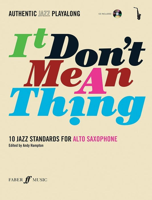 Jazz Playalong It Dont Mean A Thing Alto Sax Book/CD