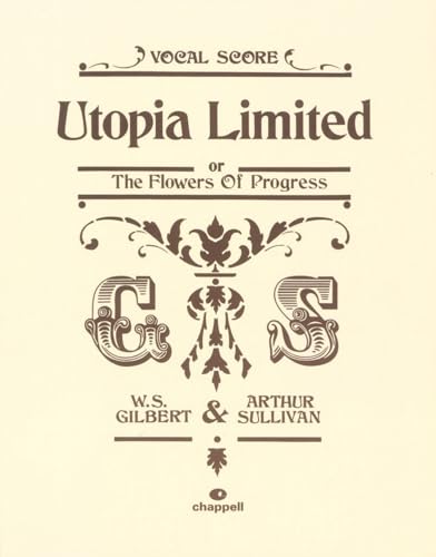 Utopia Limited Vocal Score by Arthur Sullivan, Chappell, 160 Pages