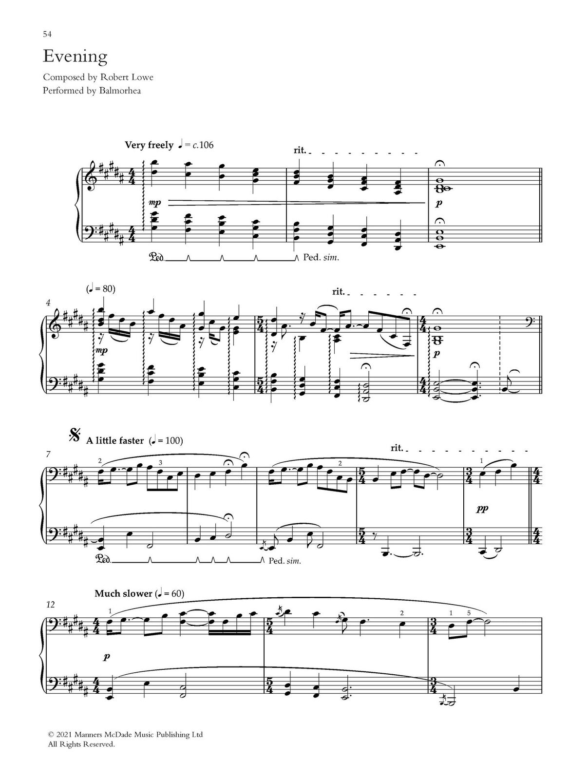 Faber Music Night Time Piano Anthology - Peaceful Solos for Intermediate Pianists — view 4