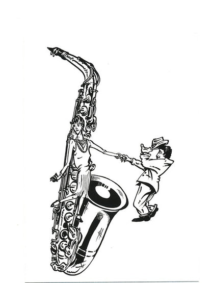 Saxophone Basics Greeting Cards
