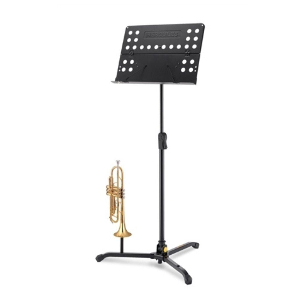 Hercules BS311B Tripod Music Stand with Perforated Foldable Desk and Adjustable Features — view 2
