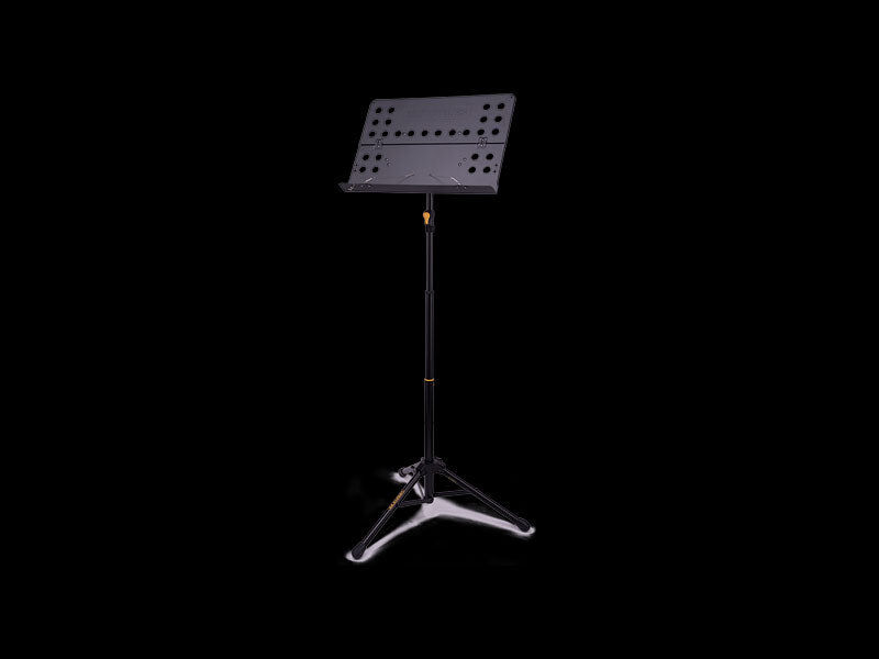 Hercules BS418BPLUS Three-Section Music Stand with Folding Desk and EZ Grip Height Adjustment