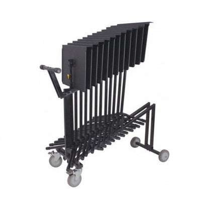 Hercules BSC800 Music Stand Cart for 12 Stands, Non-Slip Wheels, Rubber Handle, Load Capacity 45 kg, Dimensions 1100 mm x 500 mm