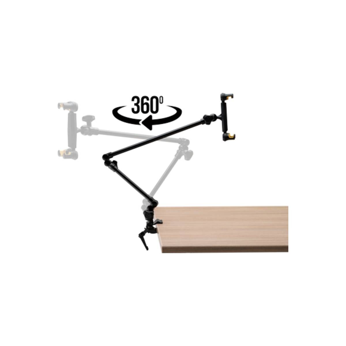 Hercules DG327B Articulated Arm Tablet/Smartphone Holder for 8.1-15.2 inch Devices — view 4