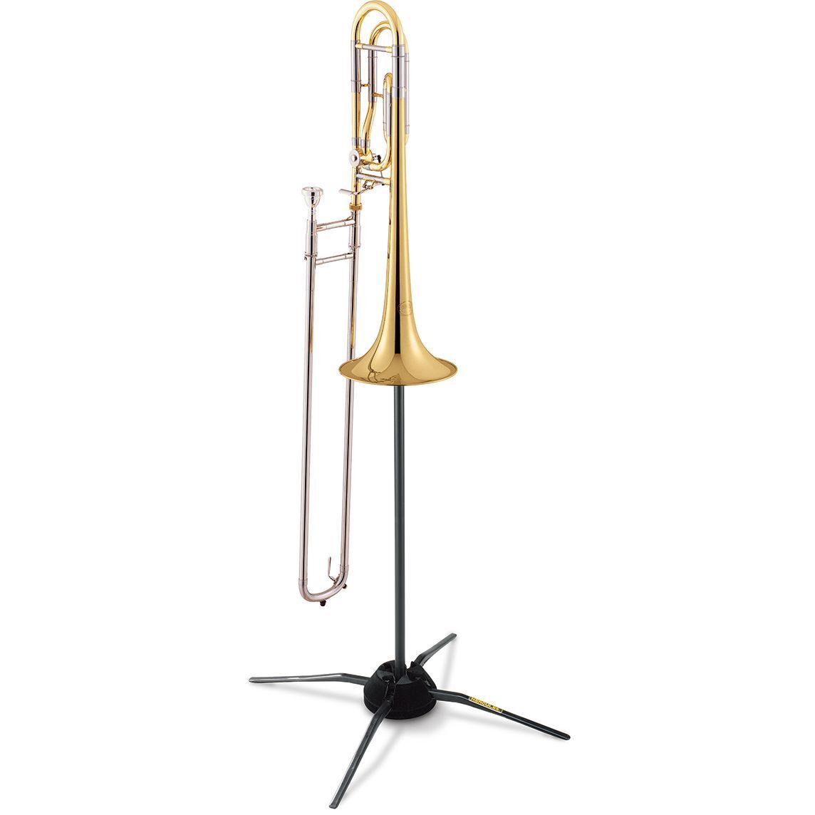 Hercules TravLite Trombone Stand DS420B with Velvet Pads, Compact In-Bell Design, Lightweight, and Foldable — view 4