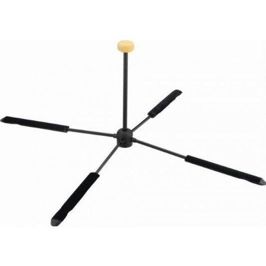 Hercules DS460B TravLite Flute Stand with Compact In-Bell Design and Velvet Base
