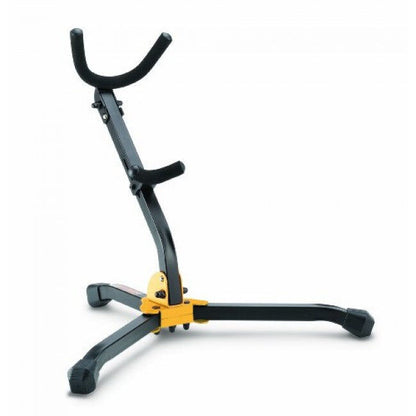 Hercules DS530BB Saxophone Stand for Alto or Tenor Sax with Folding Yoke and Adjustable Backrest, Includes Eco-Friendly Storage Bag
