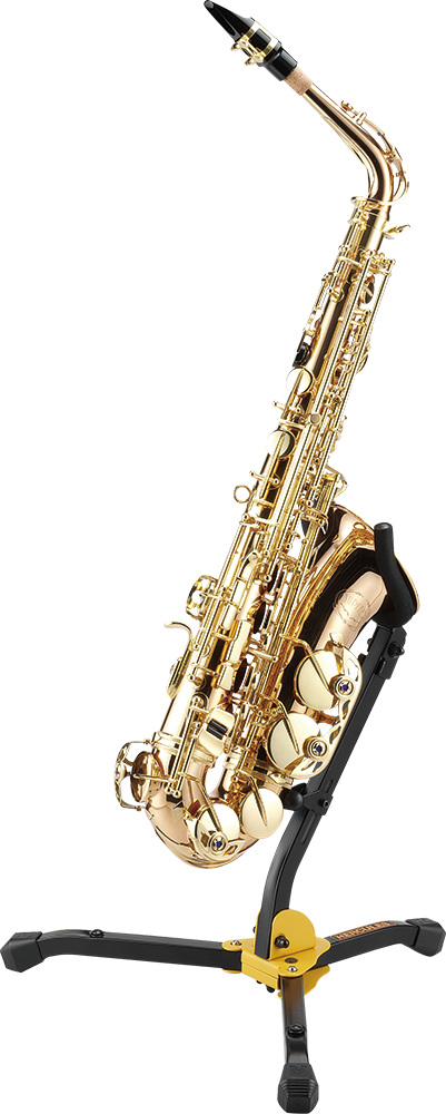 Hercules DS530BB Saxophone Stand for Alto or Tenor Sax with Folding Yoke and Adjustable Backrest, Includes Eco-Friendly Storage Bag — view 3