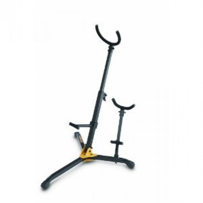 Hercules DS536B Baritone Saxophone Stand with Adjustable Backrest and Extra Alto/Tenor Peg