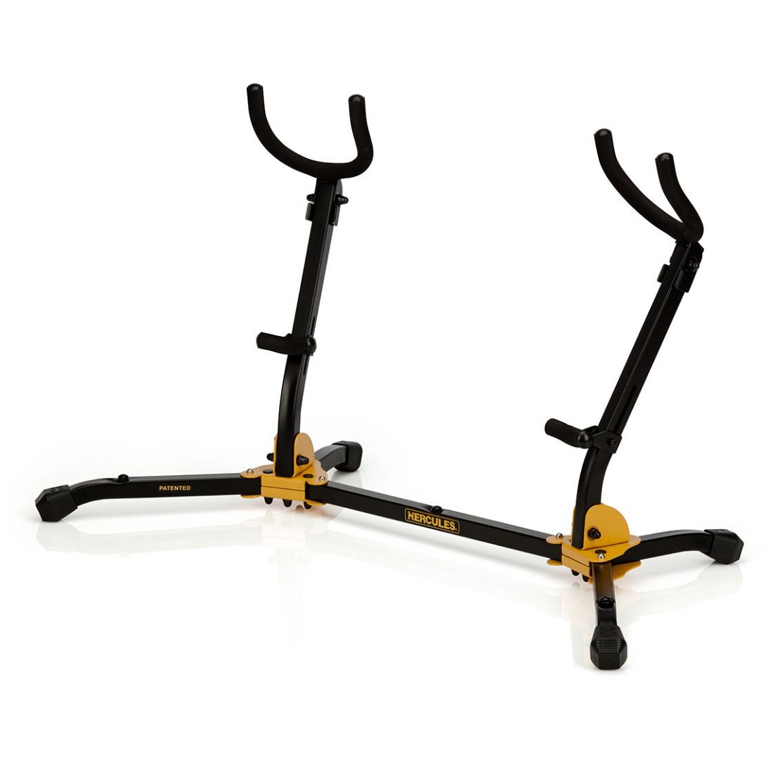 Hercules DS537B Duo Alto/Tenor Saxophone Stand with Adjustable Backrest and Expandable Peg Holes — view 2